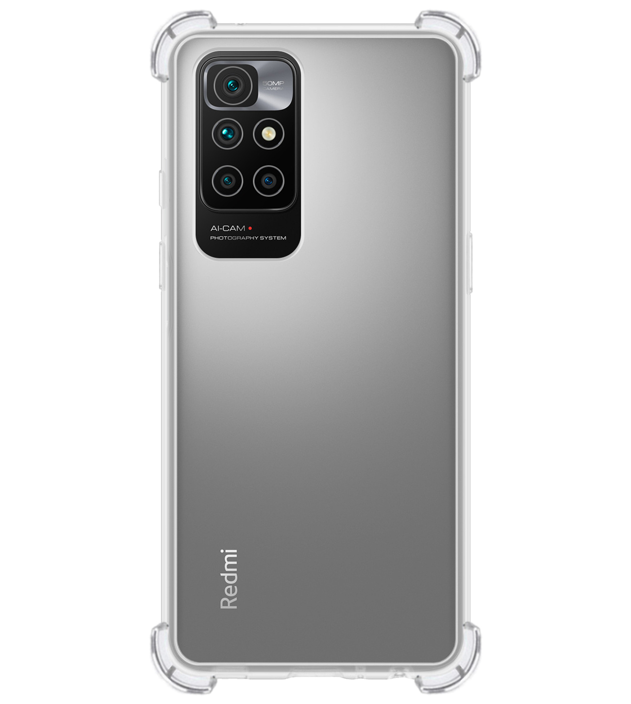 BASEY. Hoes Geschikt voor Xiaomi Redmi 10 2022 Hoesje Shock Proof Case Hoes Siliconen Met Screenprotector - Hoesje Geschikt voor Xiaomi Redmi 10 2022 Hoes Cover Shockproof - Transparant