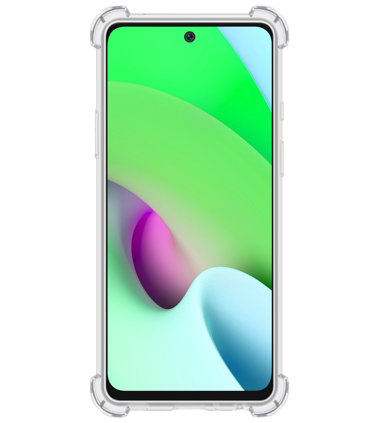 BASEY. Hoes Geschikt voor Xiaomi Redmi 10 2022 Hoesje Shock Proof Case Hoes Siliconen Met Screenprotector - Hoesje Geschikt voor Xiaomi Redmi 10 2022 Hoes Cover Shockproof - Transparant