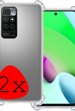 BASEY. Hoes Geschikt voor Xiaomi Redmi 10 2022 Hoesje Shock Proof Case Hoes Siliconen - Hoesje Geschikt voor Xiaomi Redmi 10 2022 Hoes Cover Shockproof - Transparant - 2 Stuks