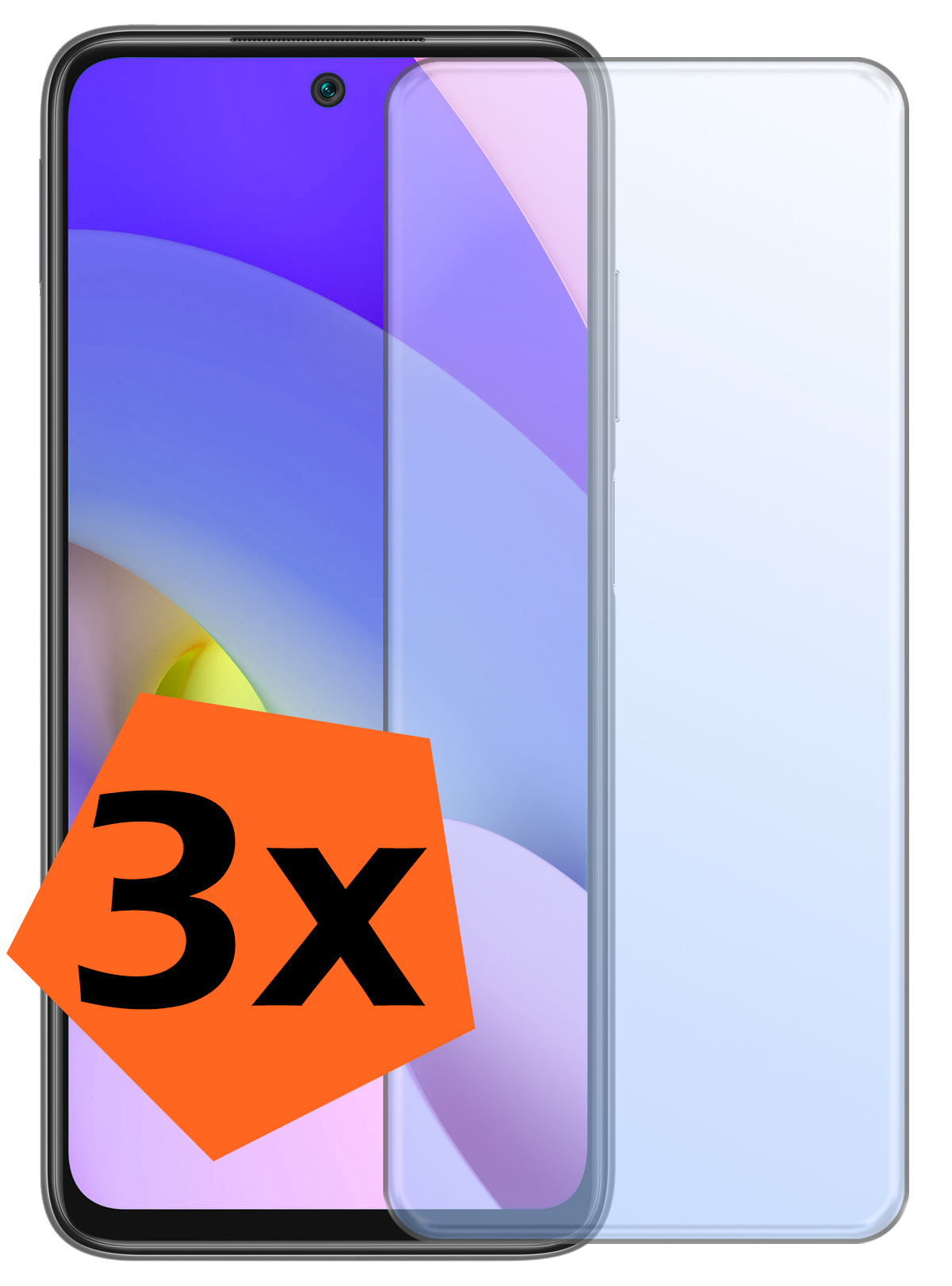 Nomfy Screenprotector Geschikt voor Xiaomi Redmi 10 2022 Screenprotector Bescherm Glas Tempered Glass - Screenprotector Geschikt voor Xiaomi Redmi 10 2022 Screen Protector - 3 PACK