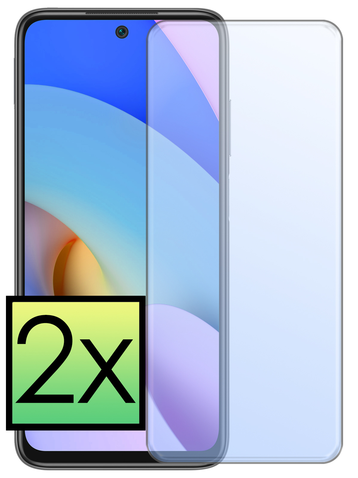NoXx Screenprotector Geschikt voor Xiaomi Redmi 10 2022 Screenprotector Tempered Glass Gehard Glas Beschermglas - 2x