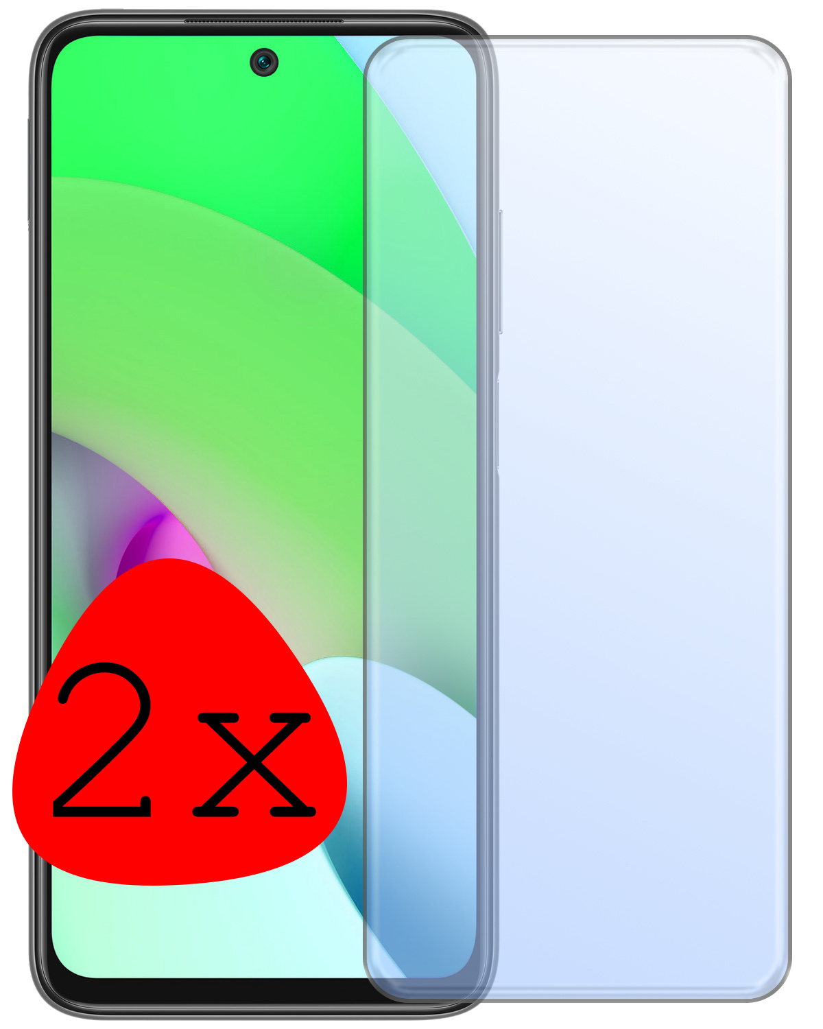 BASEY. Screenprotector Geschikt voor Xiaomi Redmi 10 2022 Screenprotector Tempered Glass - Screenprotector Geschikt voor Xiaomi Redmi 10 2022 Beschermglas Screen Protector Glas - 2 Stuks