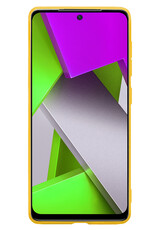 Nomfy Hoesje Geschikt voor Poco M4 Pro 4G Hoesje Siliconen Cover Case - Hoes Geschikt voor Xiaomi Poco M4 Pro 4G Hoes Back Case - Geel
