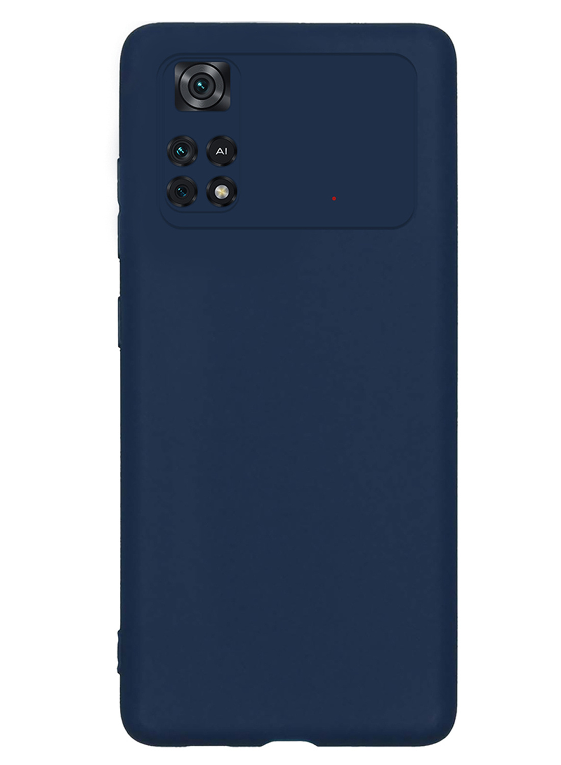 Nomfy Hoesje Geschikt voor Poco M4 Pro 4G Hoesje Siliconen Cover Case - Hoes Geschikt voor Xiaomi Poco M4 Pro 4G Hoes Back Case - Donkerblauw