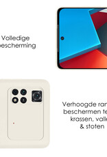 NoXx Xiaomi Poco M4 Pro 4G Hoesje Back Cover Siliconen Case Hoes Met 2x Screenprotector - Wit