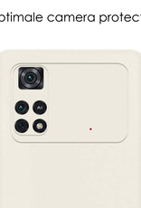NoXx Xiaomi Poco M4 Pro 4G Hoesje Back Cover Siliconen Case Hoes Met 2x Screenprotector - Wit