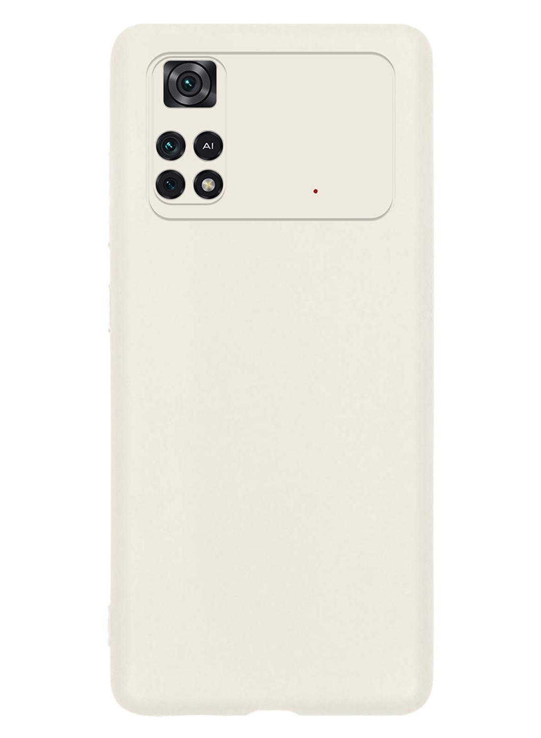 NoXx Xiaomi Poco M4 Pro 4G Hoesje Back Cover Siliconen Case Hoes Met 2x Screenprotector - Wit