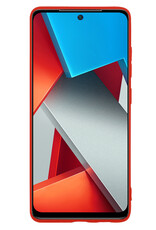 NoXx Xiaomi Poco M4 Pro 4G Hoesje Back Cover Siliconen Case Hoes Met 2x Screenprotector - Rood