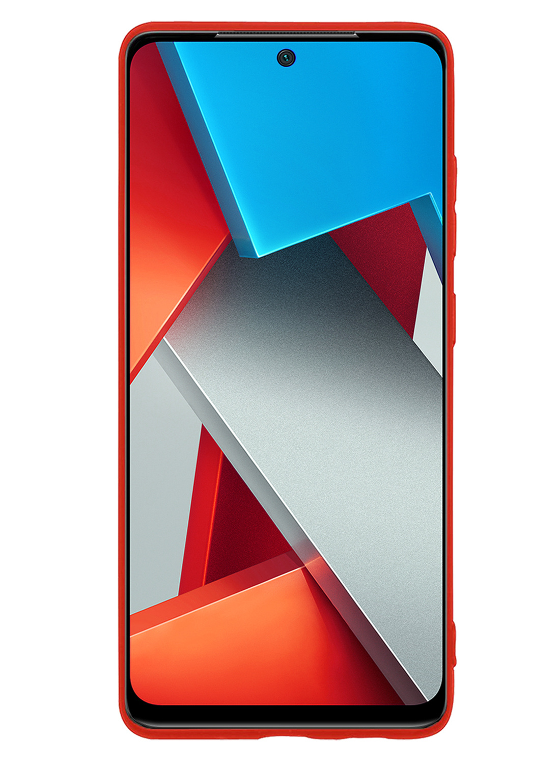 NoXx Xiaomi Poco M4 Pro 4G Hoesje Back Cover Siliconen Case Hoes Met 2x Screenprotector - Rood