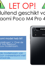 NoXx Xiaomi Poco M4 Pro 4G Hoesje Back Cover Siliconen Case Hoes Met 2x Screenprotector - Rood