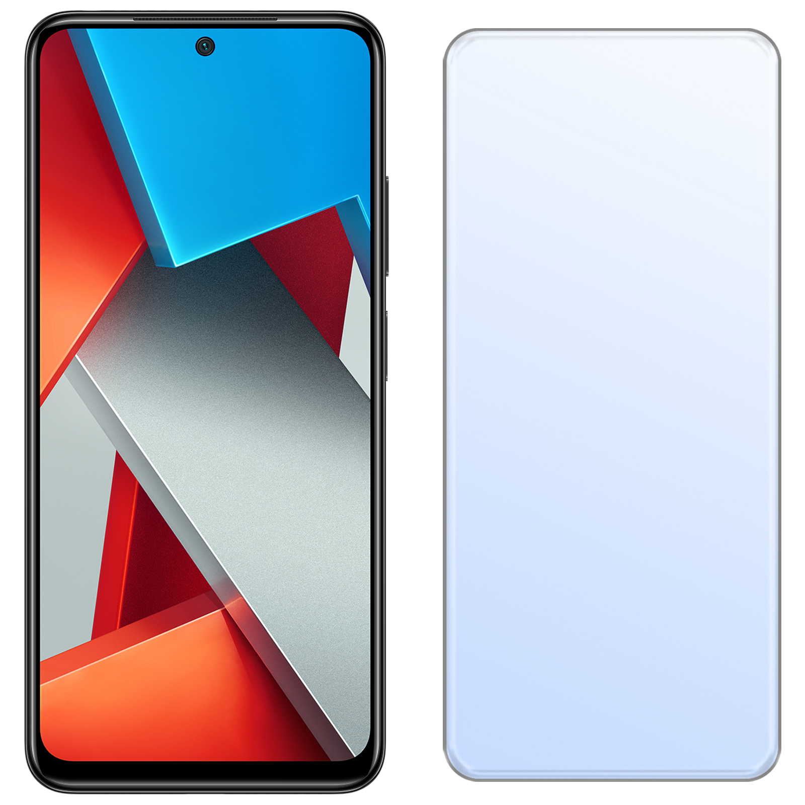 NoXx Xiaomi Poco M4 Pro 4G Hoesje Back Cover Siliconen Case Hoes Met 2x Screenprotector - Rood
