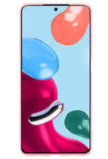 Nomfy Hoesje Geschikt voor Xiaomi Redmi Note 11s Hoesje Siliconen Cover Case Met 2x Screenprotector - Hoes Geschikt voor Xiaomi Redmi Note 11s Hoes Back Case - Lichtroze