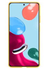 Nomfy Hoesje Geschikt voor Xiaomi Redmi Note 11s Hoesje Siliconen Cover Case Met 2x Screenprotector - Hoes Geschikt voor Xiaomi Redmi Note 11s Hoes Back Case - Geel