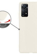 Nomfy Hoesje Geschikt voor Xiaomi Redmi Note 11s Hoesje Siliconen Cover Case Met Screenprotector - Hoes Geschikt voor Xiaomi Redmi Note 11s Hoes Back Case - Wit