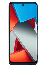 NoXx Xiaomi Poco M4 Pro 4G Hoesje Back Cover Siliconen Case Hoes Met Screenprotector - Donker Blauw