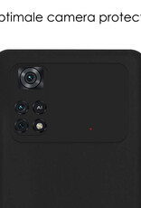 NoXx Xiaomi Poco M4 Pro 4G Hoesje Back Cover Siliconen Case Hoes - Zwart - 2x