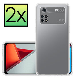 NoXx NoXx Xiaomi Poco M4 Pro 4G Hoesje Siliconen - Transparant - 2 PACK