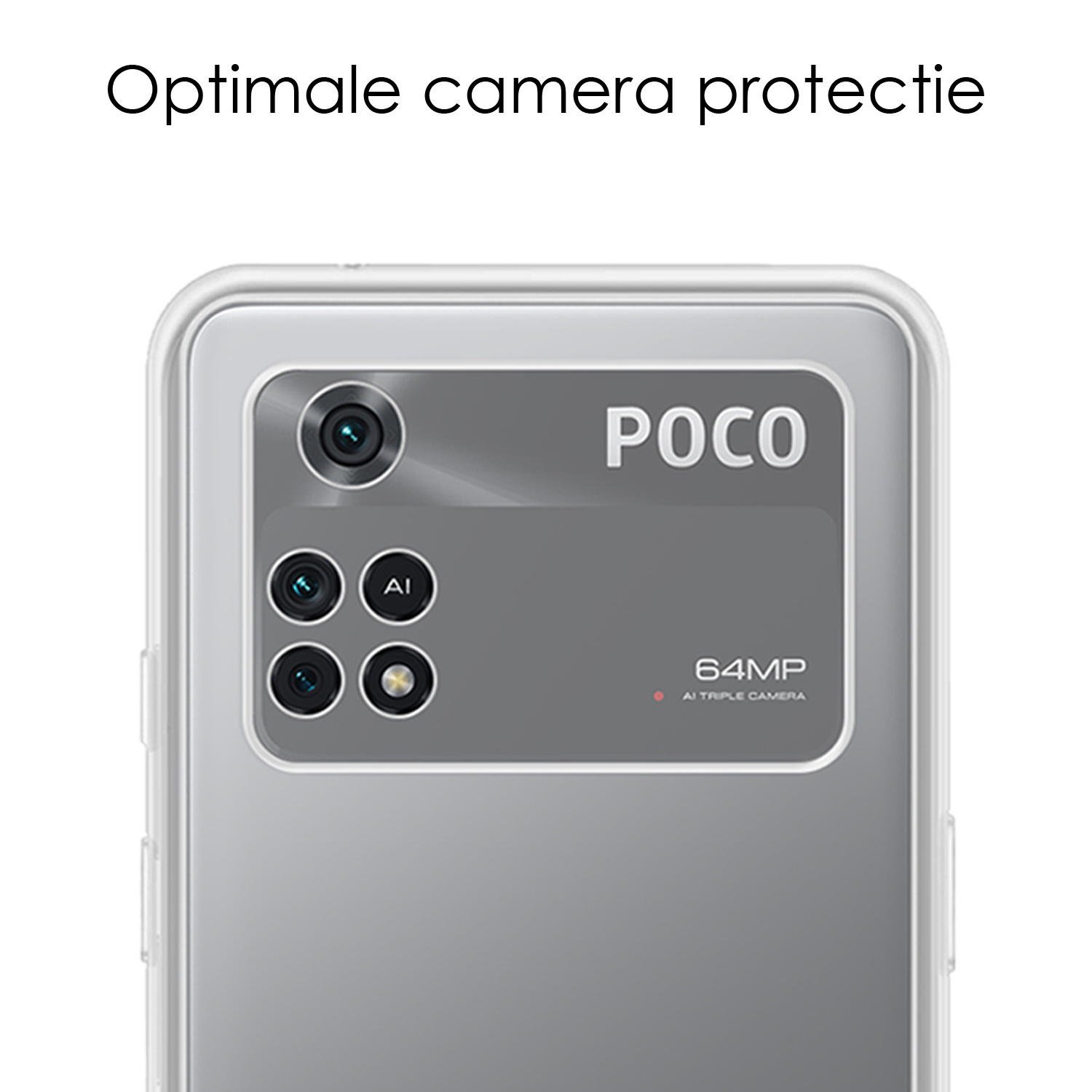 NoXx Xiaomi Poco M4 Pro 4G Hoesje Back Cover Siliconen Case Hoes - Transparant - 2x