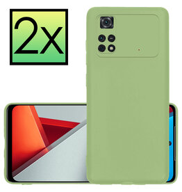 NoXx NoXx Xiaomi Poco M4 Pro 4G Hoesje Siliconen - Groen - 2 PACK