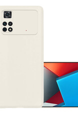 NoXx Xiaomi Poco M4 Pro 4G Hoesje Back Cover Siliconen Case Hoes - Wit