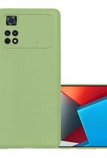 NoXx Xiaomi Poco M4 Pro 4G Hoesje Back Cover Siliconen Case Hoes - Groen