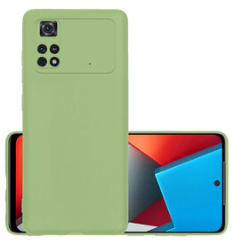 NoXx NoXx Xiaomi Poco M4 Pro 4G Hoesje Siliconen - Groen