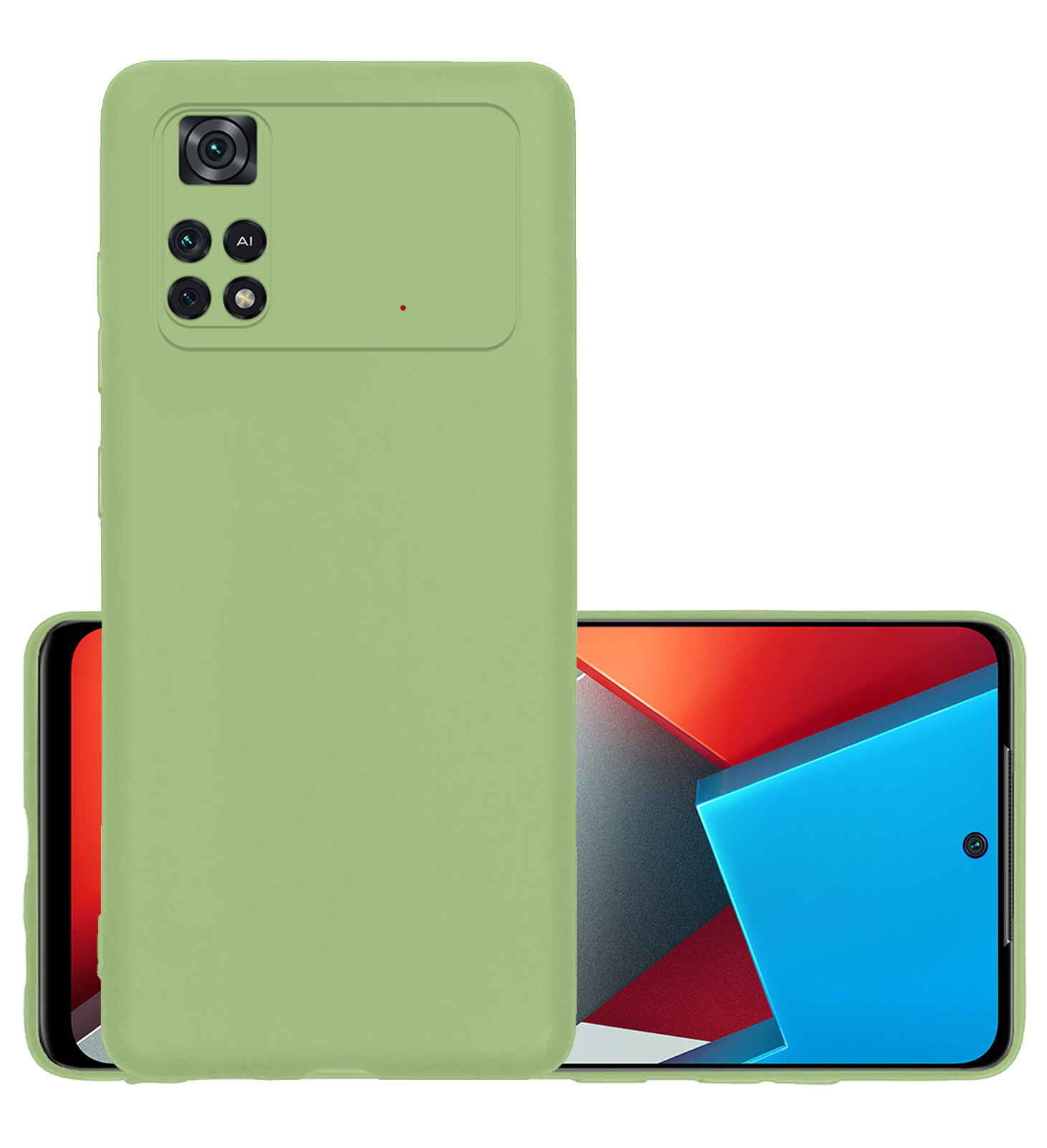 NoXx Xiaomi Poco M4 Pro 4G Hoesje Back Cover Siliconen Case Hoes - Groen