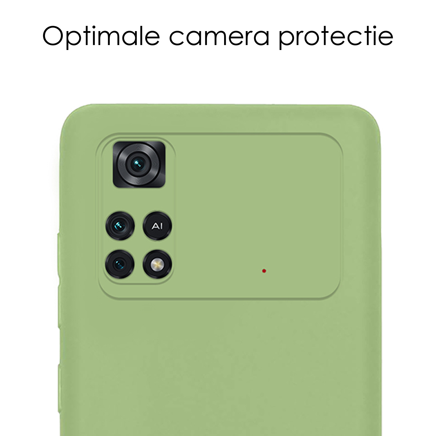 NoXx Xiaomi Poco M4 Pro 4G Hoesje Back Cover Siliconen Case Hoes - Groen