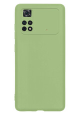 NoXx Xiaomi Poco M4 Pro 4G Hoesje Back Cover Siliconen Case Hoes - Groen