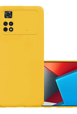 NoXx Xiaomi Poco M4 Pro 4G Hoesje Back Cover Siliconen Case Hoes - Geel