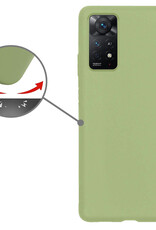 Nomfy Hoesje Geschikt voor Xiaomi Redmi Note 11s Hoesje Siliconen Cover Case Met Screenprotector - Hoes Geschikt voor Xiaomi Redmi Note 11s Hoes Back Case - Groen