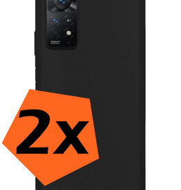 Nomfy Nomfy Xiaomi Redmi Note 11s Hoesje Siliconen - Zwart - 2 PACK
