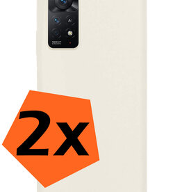 Nomfy Nomfy Xiaomi Redmi Note 11s Hoesje Siliconen - Wit - 2 PACK
