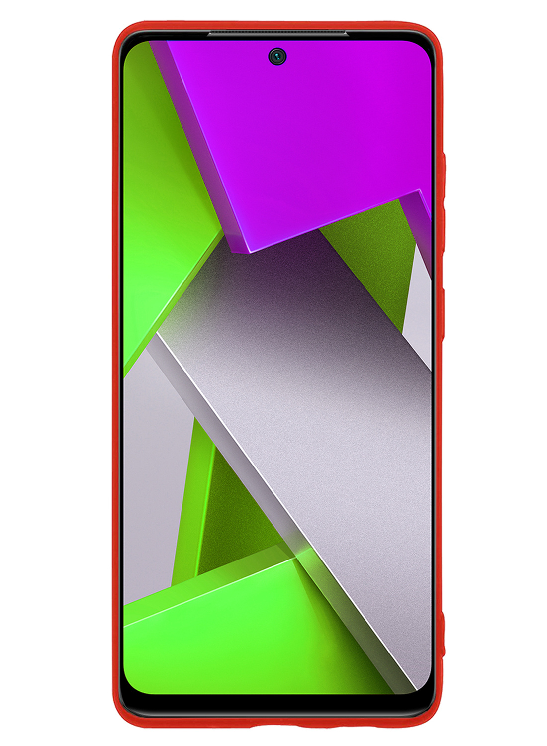 Nomfy Hoesje Geschikt voor Poco M4 Pro 4G Hoesje Siliconen Cover Case - Hoes Geschikt voor Xiaomi Poco M4 Pro 4G Hoes Back Case - 2-PACK - Rood