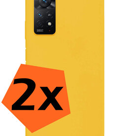 Nomfy Nomfy Xiaomi Redmi Note 11s Hoesje Siliconen - Geel - 2 PACK