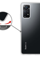 Nomfy Hoesje Geschikt voor Xiaomi Redmi Note 11s Hoesje Siliconen Cover Case - Hoes Geschikt voor Xiaomi Redmi Note 11s Hoes Back Case - Transparant