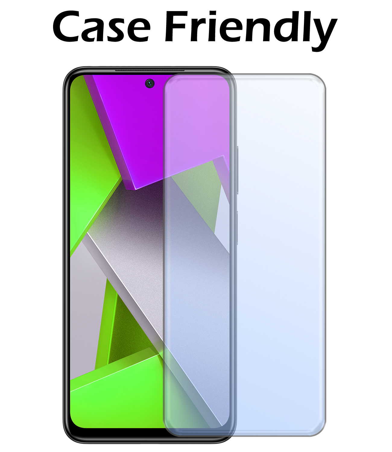 Nomfy Hoesje Geschikt voor Poco M4 Pro 4G Hoesje Siliconen Cover Case Met 2x Screenprotector - Hoes Geschikt voor Xiaomi Poco M4 Pro 4G Hoes Back Case - Wit