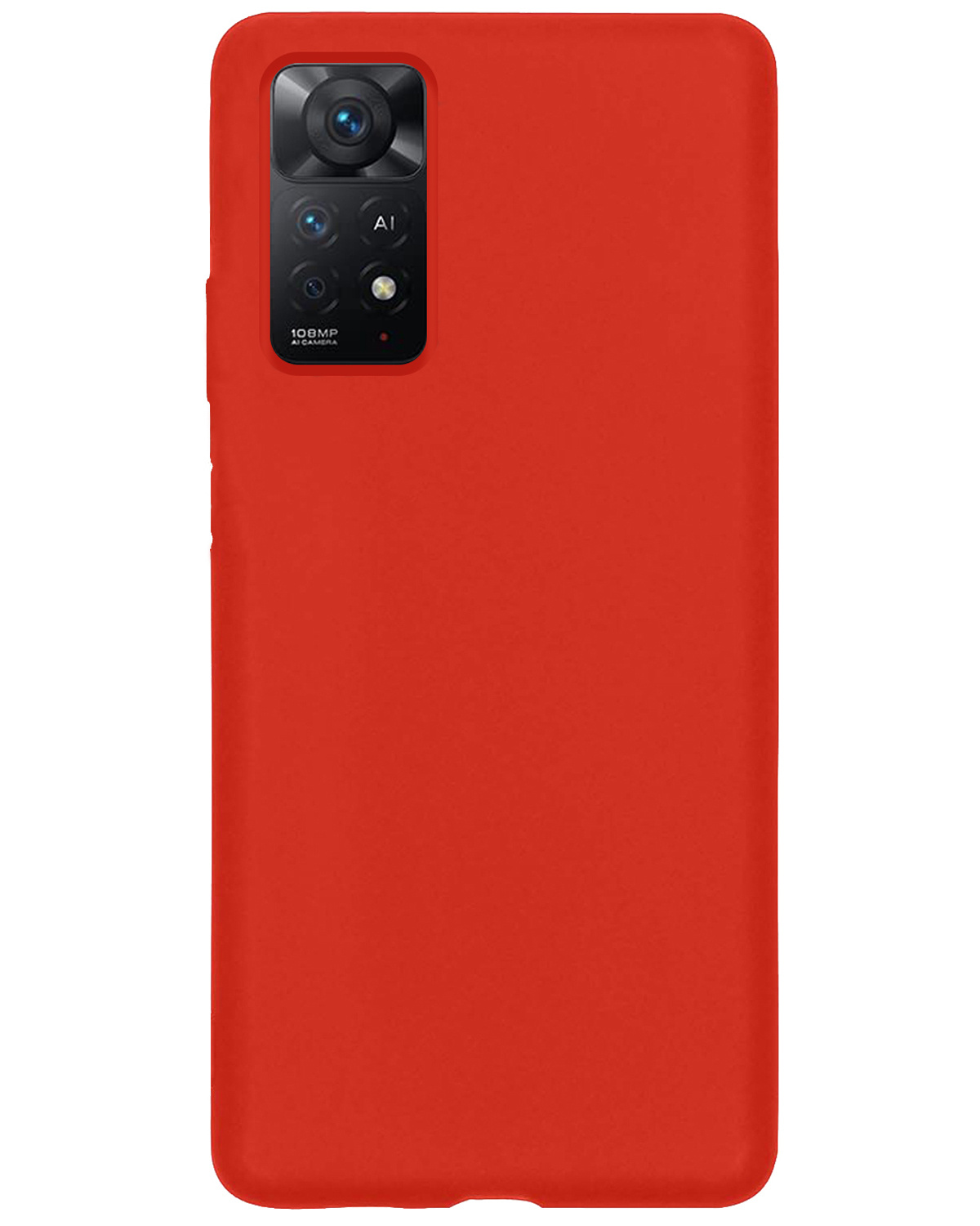 Nomfy Hoesje Geschikt voor Xiaomi Redmi Note 11s Hoesje Siliconen Cover Case - Hoes Geschikt voor Xiaomi Redmi Note 11s Hoes Back Case - Rood