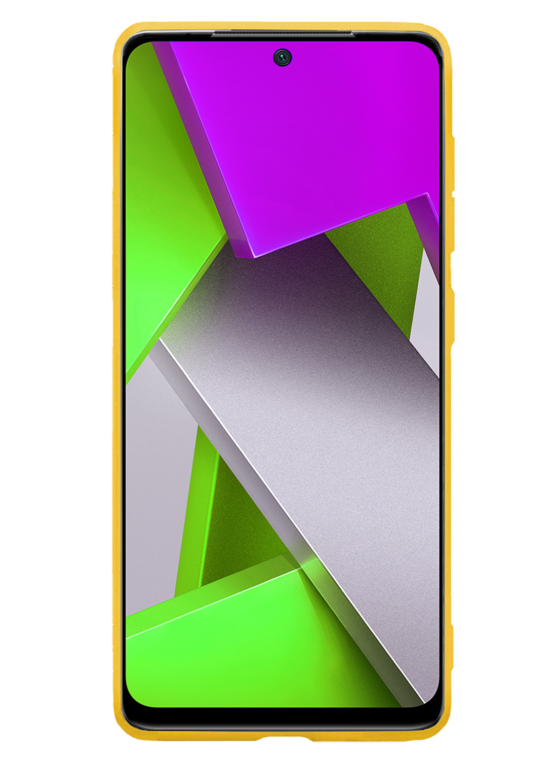 Nomfy Hoesje Geschikt voor Poco M4 Pro 4G Hoesje Siliconen Cover Case Met 2x Screenprotector - Hoes Geschikt voor Xiaomi Poco M4 Pro 4G Hoes Back Case - Geel