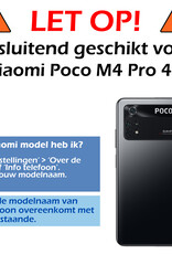 Nomfy Hoesje Geschikt voor Poco M4 Pro 4G Hoesje Siliconen Cover Case Met 2x Screenprotector - Hoes Geschikt voor Xiaomi Poco M4 Pro 4G Hoes Back Case - Donkerblauw
