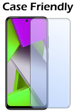 Nomfy Hoesje Geschikt voor Poco M4 Pro 4G Hoesje Siliconen Cover Case Met 2x Screenprotector - Hoes Geschikt voor Xiaomi Poco M4 Pro 4G Hoes Back Case - Donkerblauw