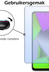 Nomfy Hoesje Geschikt voor Poco M4 Pro 4G Hoesje Siliconen Cover Case Met 2x Screenprotector - Hoes Geschikt voor Xiaomi Poco M4 Pro 4G Hoes Back Case - Donkerblauw