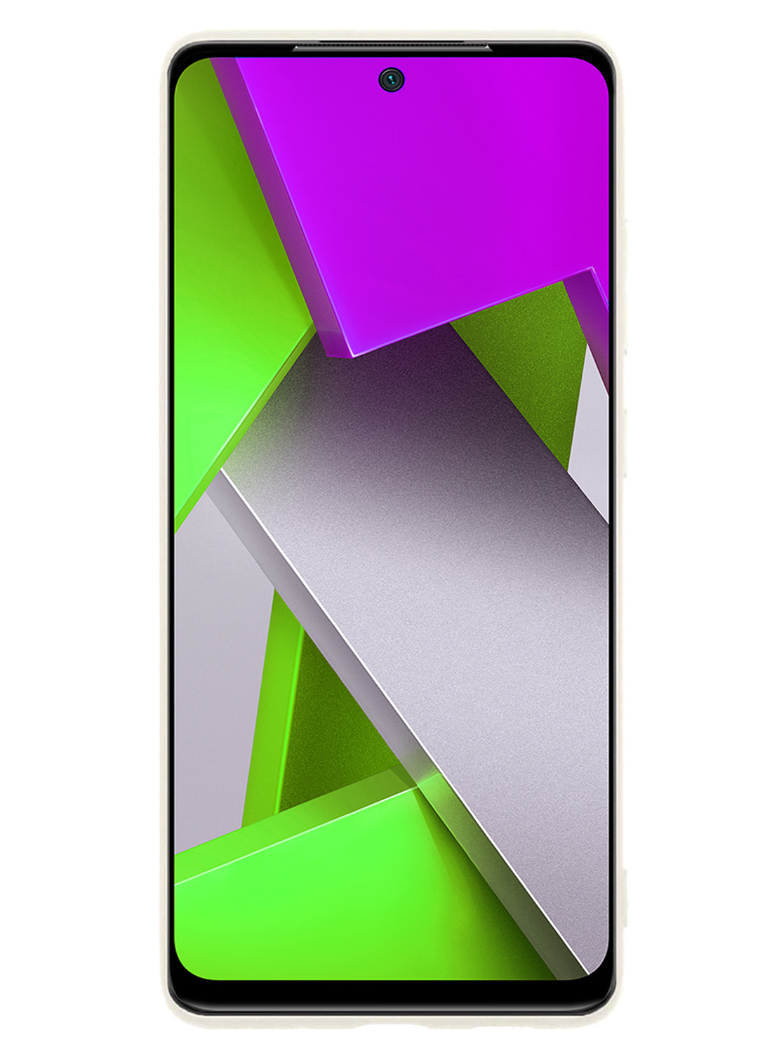 Nomfy Hoesje Geschikt voor Poco M4 Pro 4G Hoesje Siliconen Cover Case Met Screenprotector - Hoes Geschikt voor Xiaomi Poco M4 Pro 4G Hoes Back Case - Wit