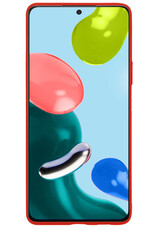 NoXx Hoes Geschikt voor Xiaomi Redmi Note 11s Hoesje Cover Siliconen Back Case Hoes Met 2x Screenprotector - Rood