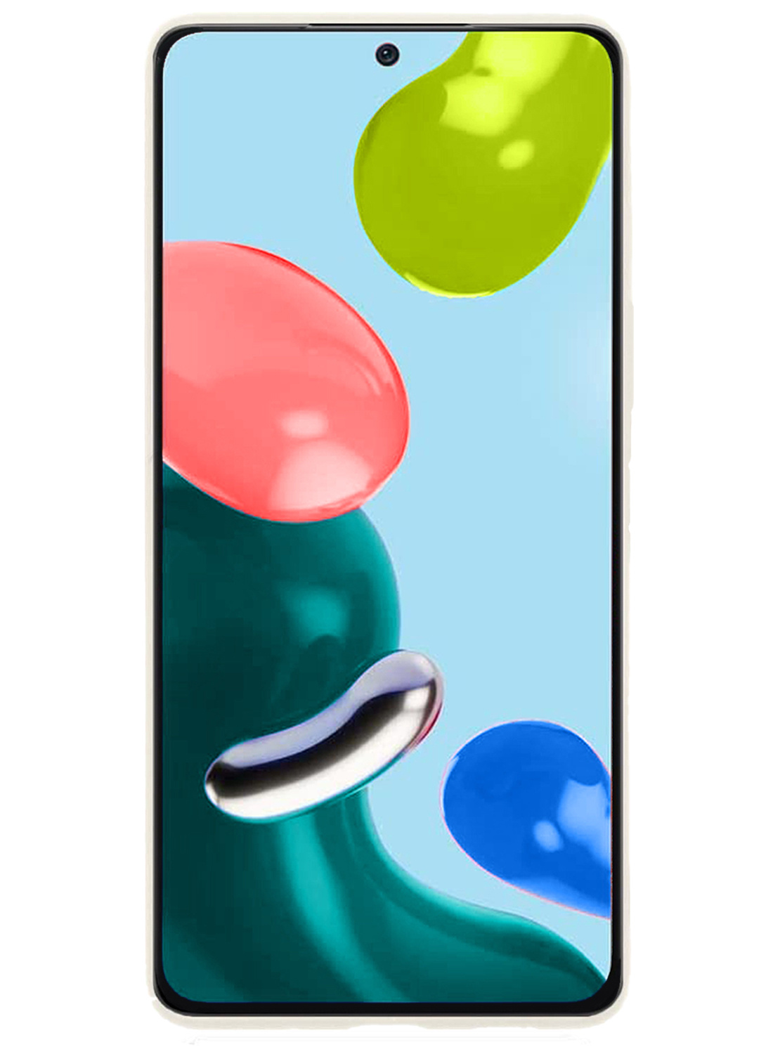 NoXx Hoes Geschikt voor Xiaomi Redmi Note 11s Hoesje Cover Siliconen Back Case Hoes Met Screenprotector - Wit