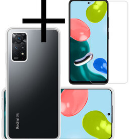 NoXx NoXx Xiaomi Redmi Note 11s Hoesje Siliconen Met Screenprotector - Transparant