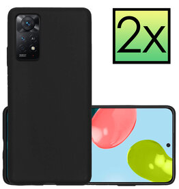 NoXx NoXx Xiaomi Redmi Note 11s Hoesje Siliconen - Zwart - 2 PACK