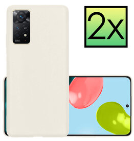 NoXx NoXx Xiaomi Redmi Note 11s Hoesje Siliconen - Wit - 2 PACK