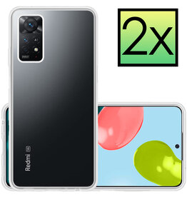 NoXx NoXx Xiaomi Redmi Note 11s Hoesje Siliconen - Transparant - 2 PACK