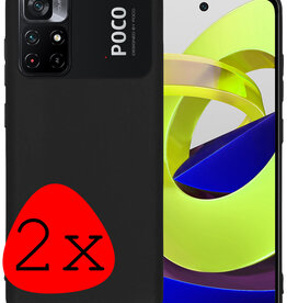 BASEY. BASEY. Xiaomi Poco M4 Pro 5G Hoesje Siliconen - Zwart - 2 PACK